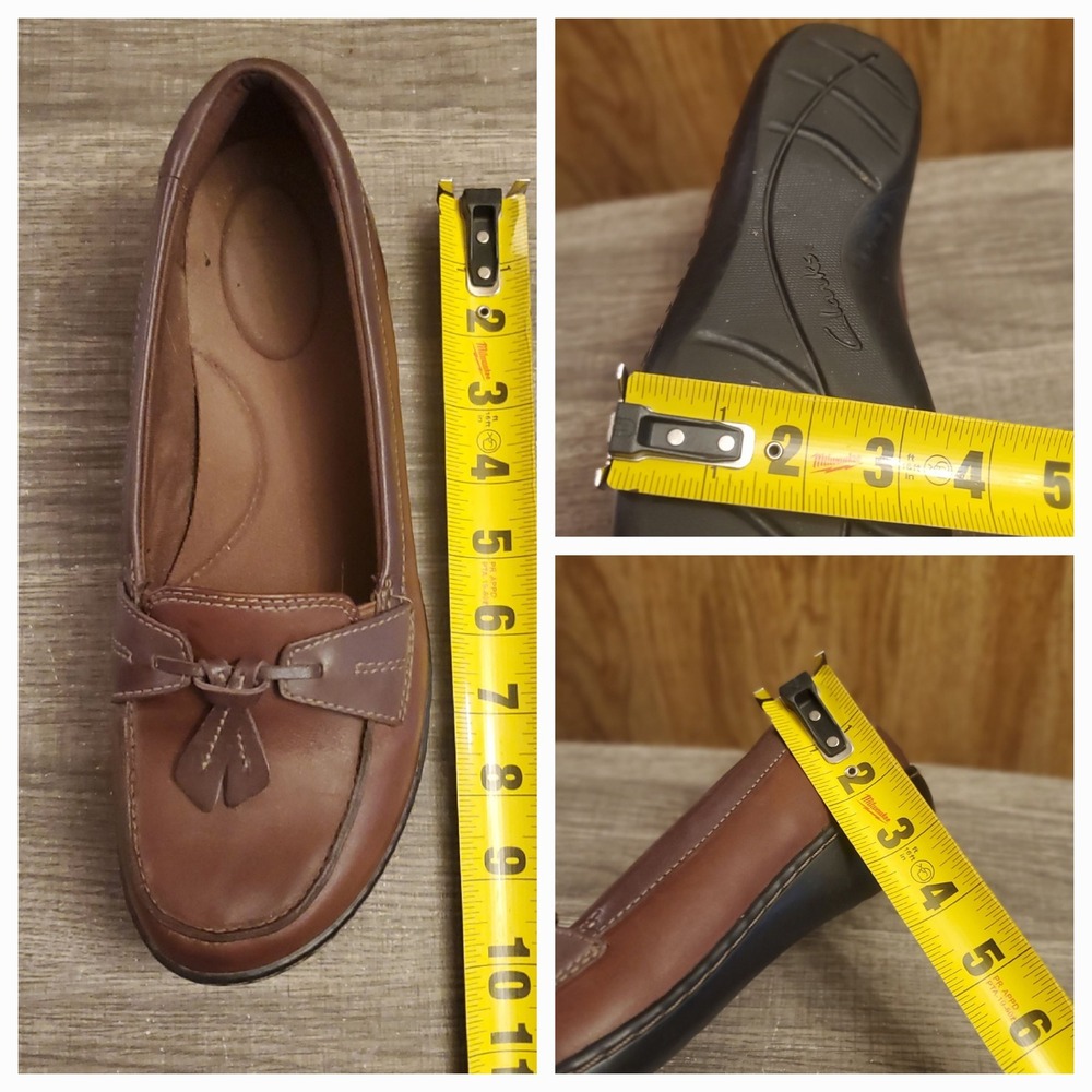 Clarks Women's Brown Leather Loafers - Picture 11 of 11